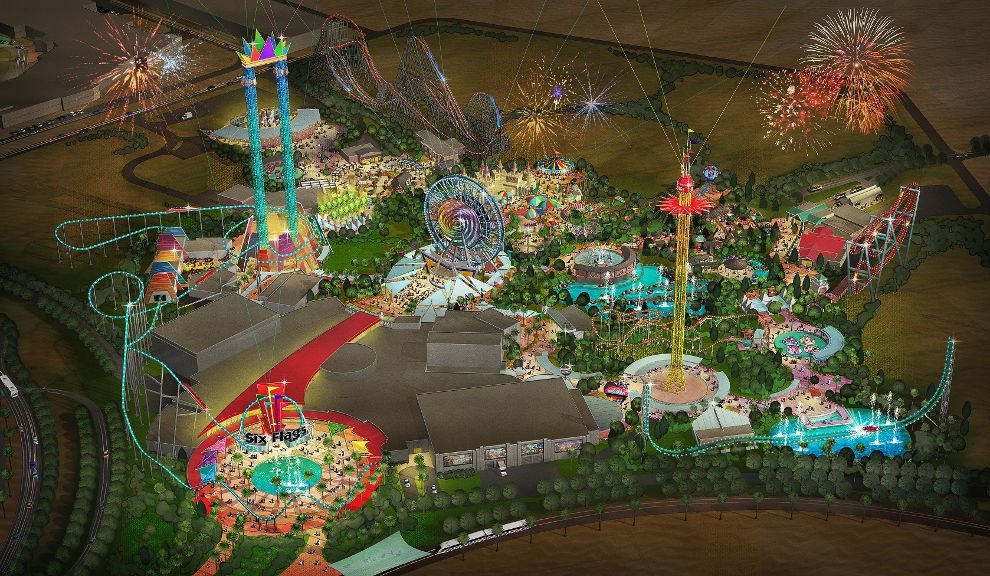 Erste Konzeptzeichnung Six Flags Dubai