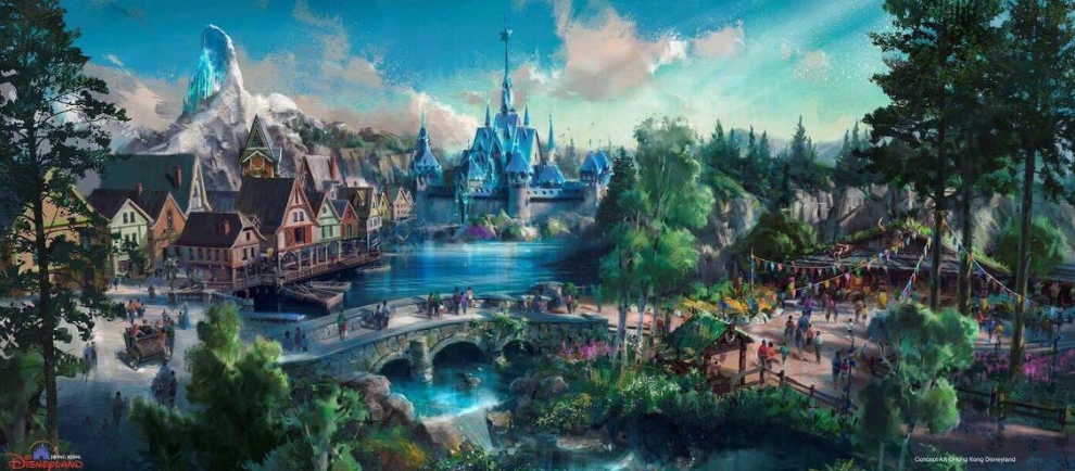 Der kommende "Frozen" Themenbereich im Hong Kong Disneyland © Disney