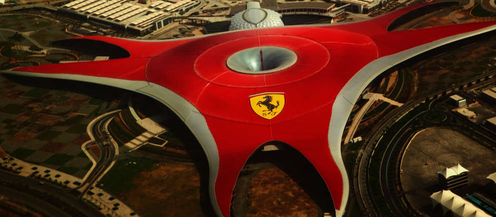 Luftaufnahme des gesamten Parks (c) Ferrari World