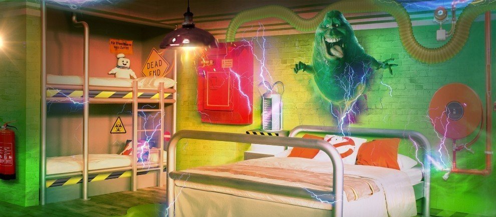 So soll das Ghostbusterszimmer im Heide Park Abenteuerhotel aussehen (c) Heide Park Resort