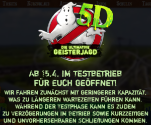 Heide Park Resort Ghostbusters 5D Testphase