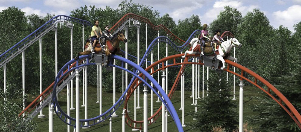 Steeplechase Coaster Konzept (c) S&S Worldwide