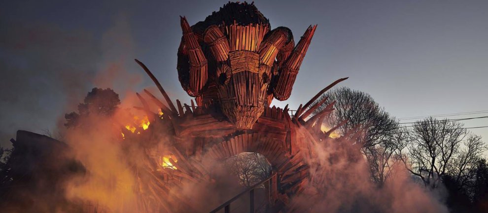 Ein beeindruckendes Bild! "Wicker Man" in Alton Towers (c) Alton Towers Resort