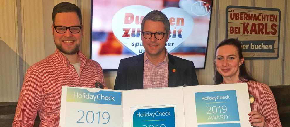 Karls HolidayCheck Award 2019 Alles Paletti