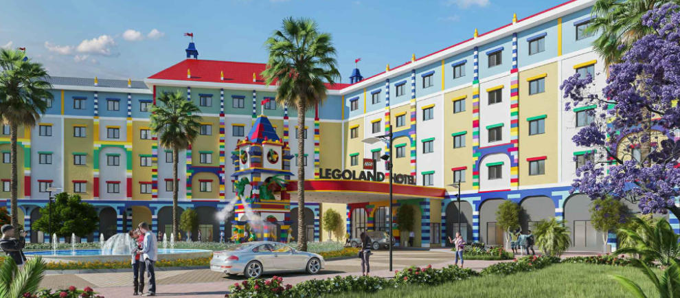 So soll das Legoland Hotel fertig aussehen © Legoland Dubai