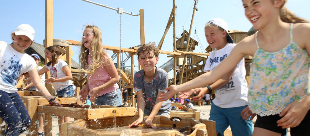 Riesen Spaß erwartet die Besucher im "Sägewerk" © Erlebnispark Tripsdrill