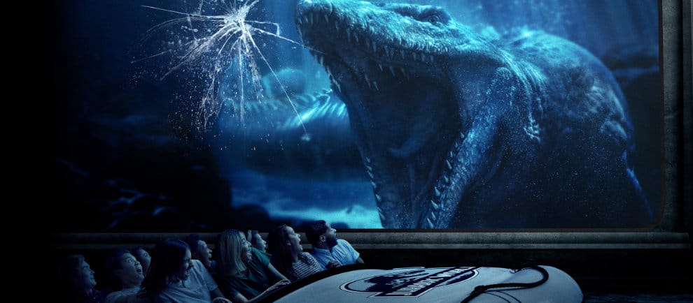 Der Mosasaurus erwartet die Besucher von "Jurassic World" © Universal Studios Hollywood