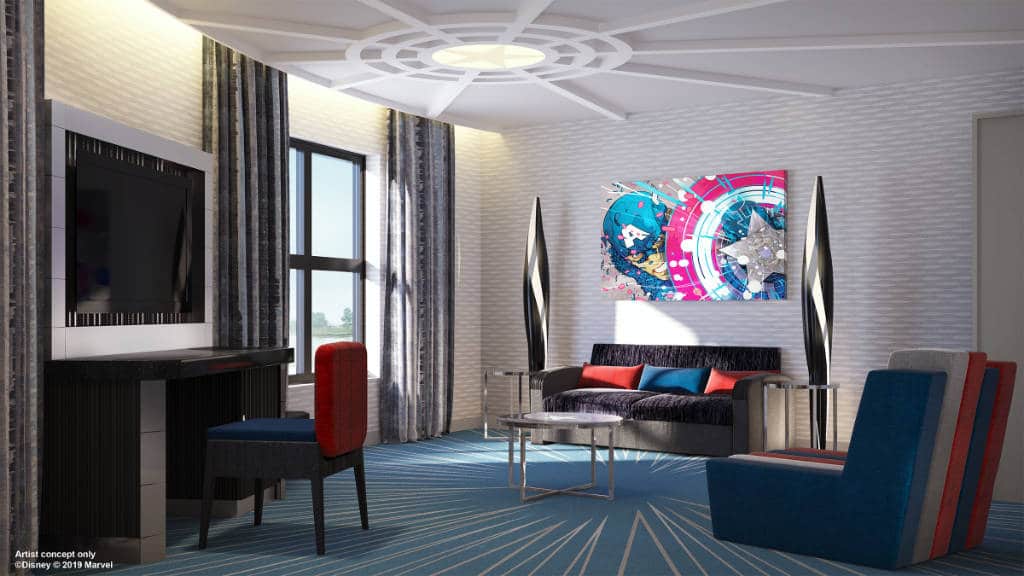 Disneys Hotel New York Avengers Suite Living