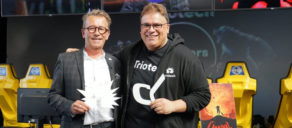 Links: Christophe Lucchini von der CL Corp Rechts: Ernest Yale von Triotech © Triotech