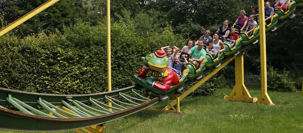 Der "Chura Racer" verlässt bald den Park. Früher war die Bahn als "Froschflitzer" bekannt. © Serengeti Park