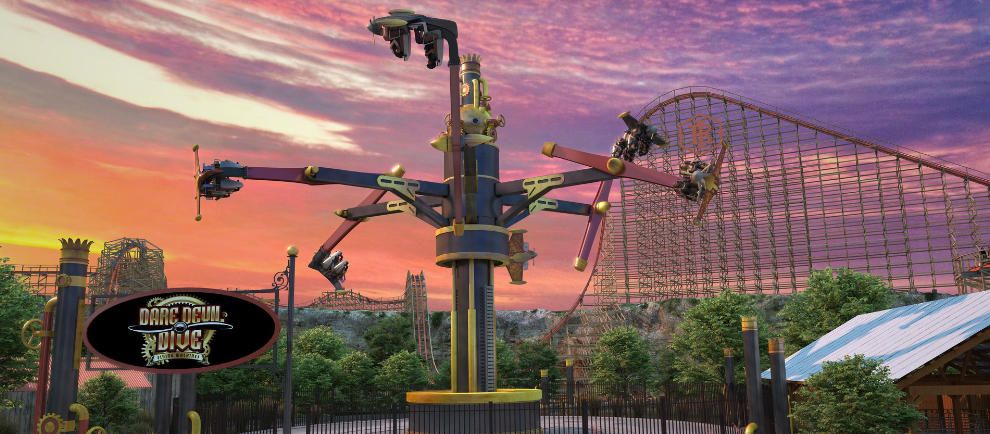 So wird "Dare Devil Dive Flying Machines" fertig aussehen © Six Flags Fiesta Texas