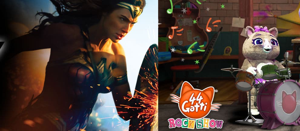 "Wonder Woman - The 4D Experience" und die "44 Gatti Rock Show" kommen in den Park © Gardaland