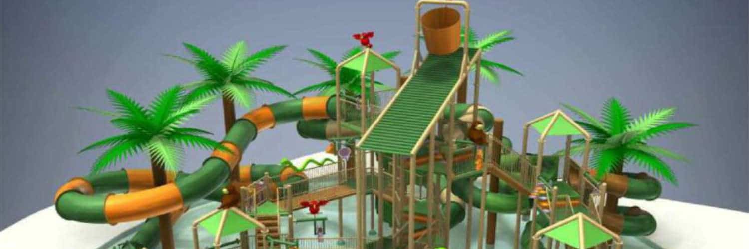 "Funky Monkey" der spaßige Wasserspielplatz von "Exotic Island" © EnergyLandia