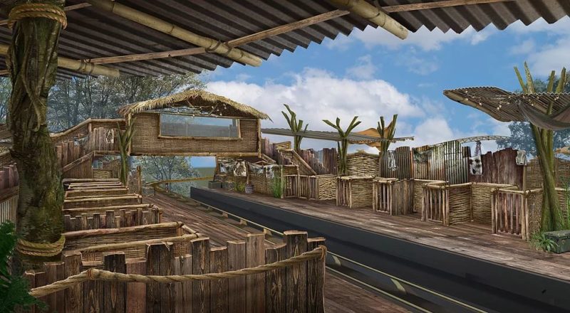 Chessington Amazon Land Wingcoaster Bahnhof