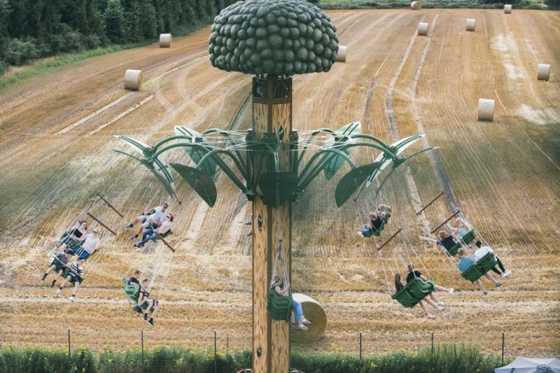 Der "Aloha-Swing" in voller Fahrt © Tier- und Freizeitpark Thüle