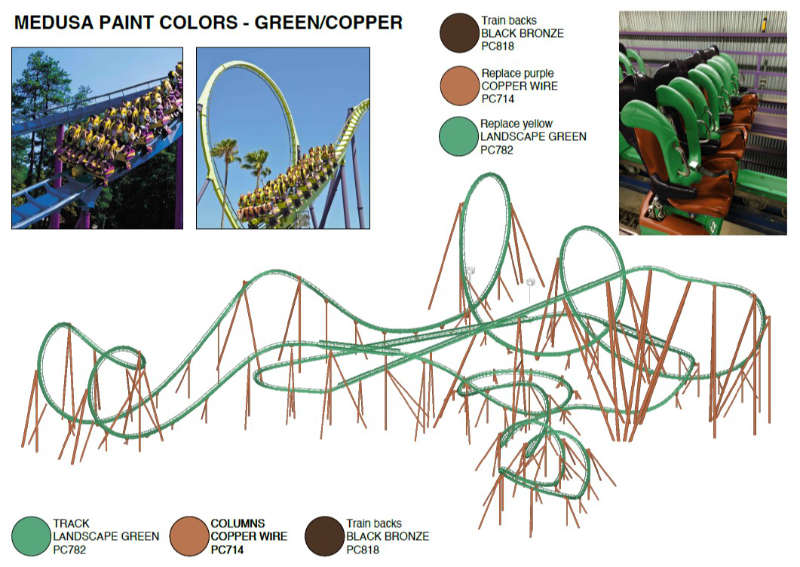 Die neuen Medusa Farben in Six Flags Great Adventure