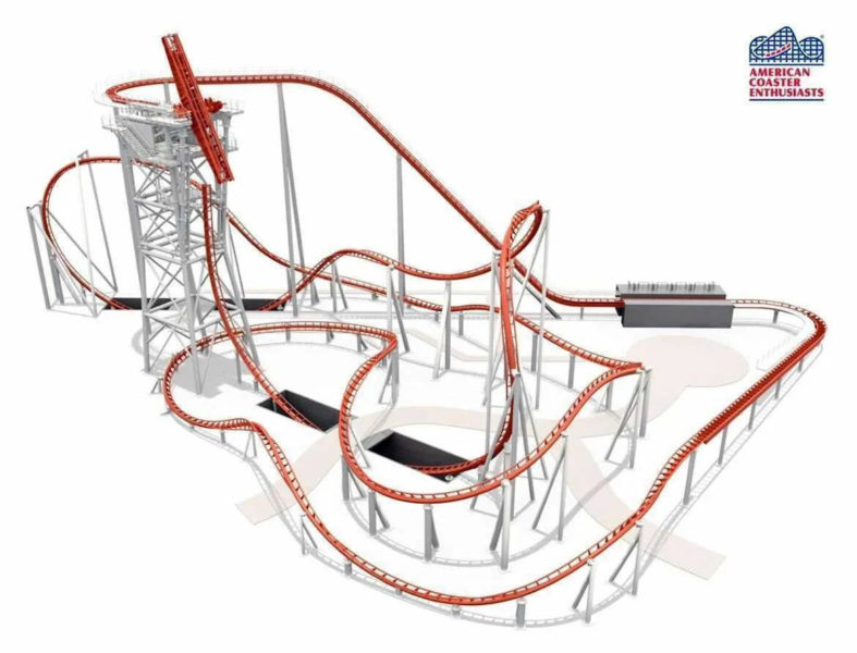 So soll das Layout von Circuit Breaker aussehen. Quelle: American Coaster Enthusiasts
