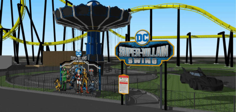 Der DC Super-Villian Swing in DC Universe © Six Flags Great America
