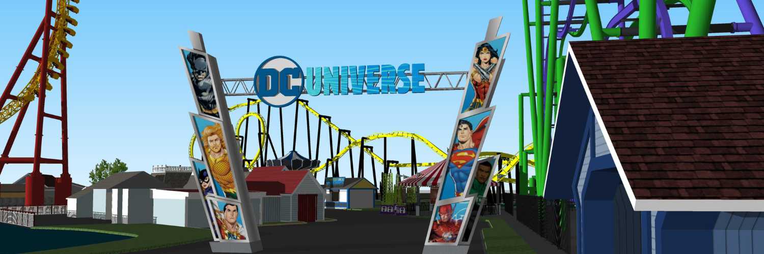 Der Eingang zu "DC Universe" © Six Flags Great America