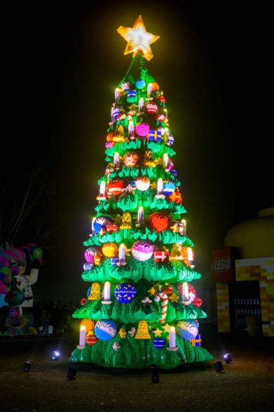 legoland billund weihnachtsbaum nacht