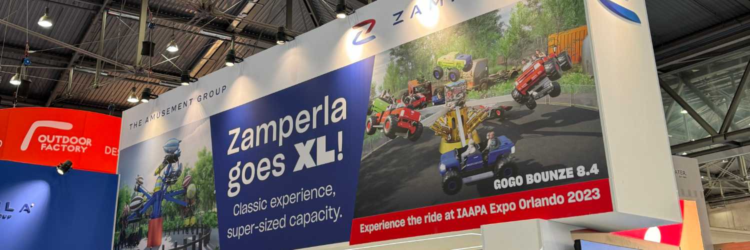 „GoGo Bounze“ von Zamperla auf der IAAPA Expo Europe 2023 © ThemePark-Central.de / Christopher Hippe