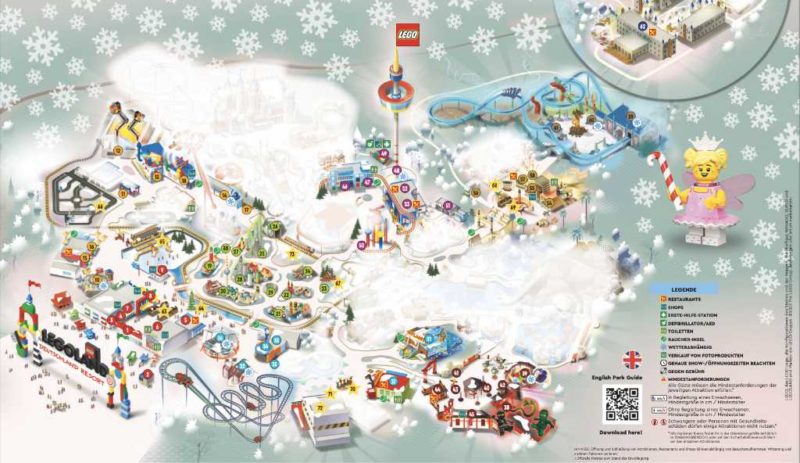 Der Parkplan des WinterWonder Legoland. © Legoland Deutschland Resort