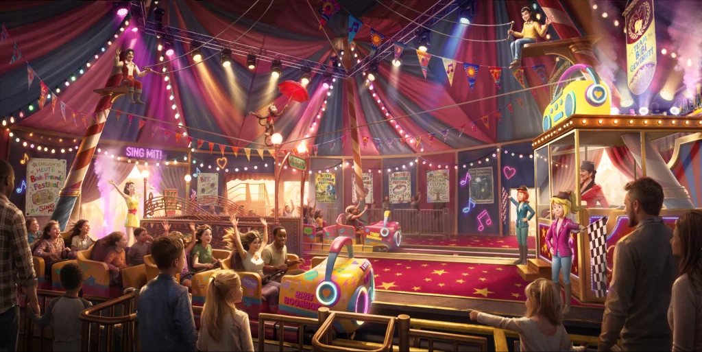 Bibi & Tina Freizeitpark - Karls verschiebt die Eröffnung auf Sommer 2027 5 bibi tina freizeitpark karaoke coaster konzept 1