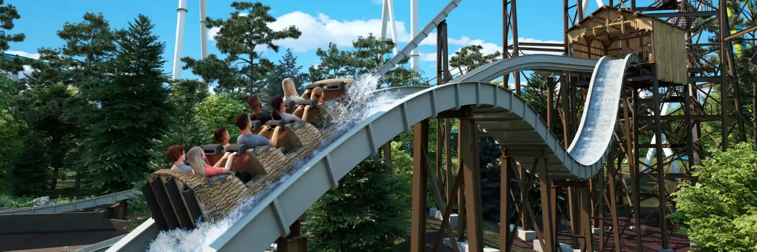 "Rip Roarin' Falls": Carowinds kündigt Super Flume für 2027 an 4 © Carowinds