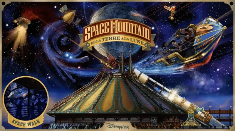 Space Mountain – De la Terre à la Lune: Disneyland Paris schickt seinen Kult-Klassiker zurück zum Mond 2 disneyland paris space mountain de la terre a la lune visual