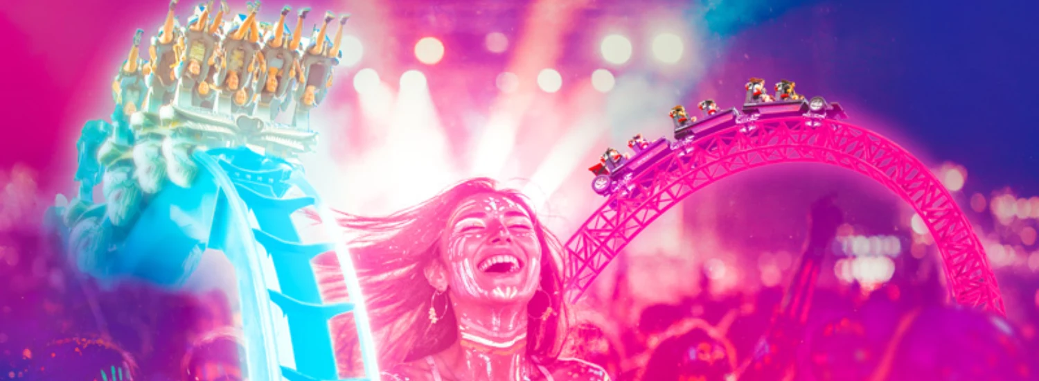 Neonlichter, Musik, Achterbahnen: Die Fluo Party kehrt nach Mirabilandia zurück 2 Fluo Party © Mirabilandia