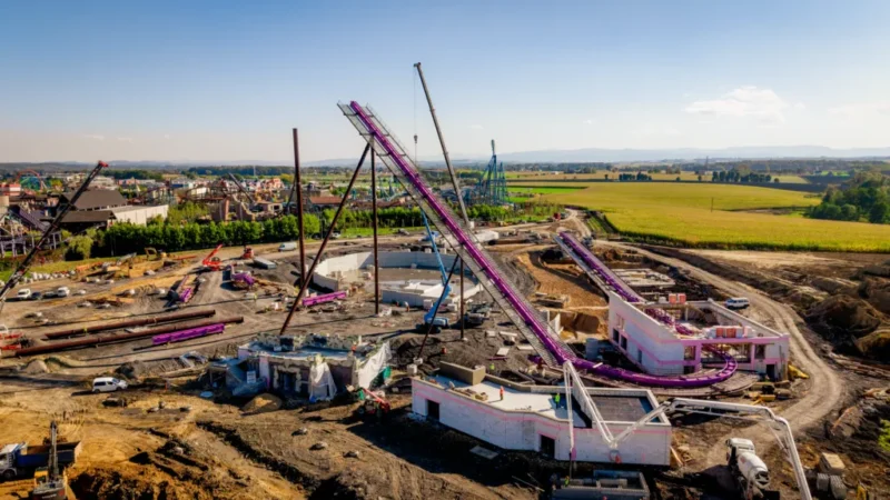 Rokan kommt: Energylandia baut den höchsten und längsten Wing Coaster Europas 2 Aktuell befindet sich Rokan noch im Bau © Energylandia