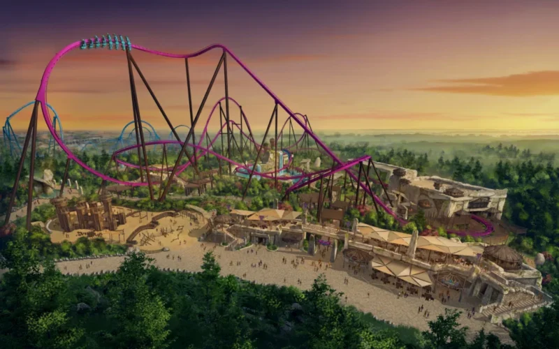 Rokan kommt: Energylandia baut den höchsten und längsten Wing Coaster Europas 3 Ein Blick auf den Themenbereich Volana © Energylandia
